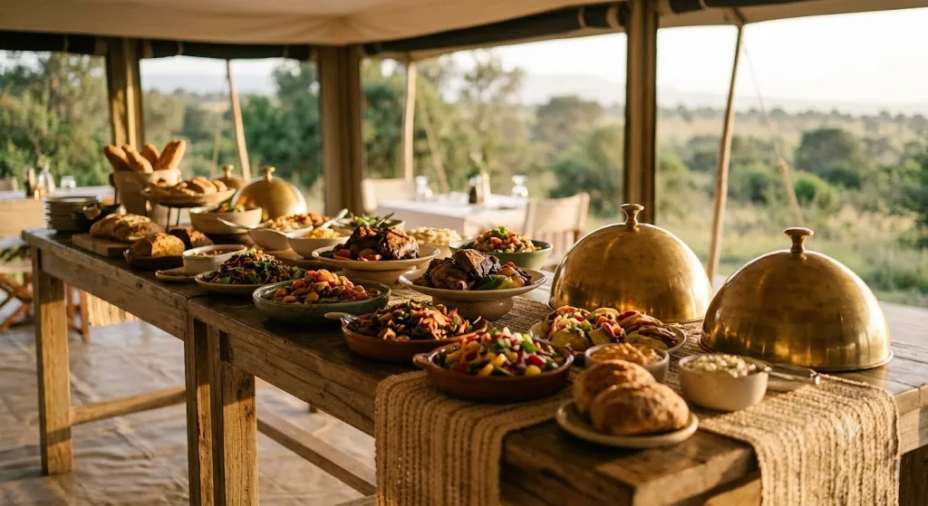 Mwamba Restaurant — continental themed buffets at Mtalii Bush Camps